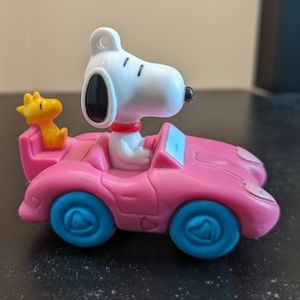 Snoopy and Woodstock in Pink Car Valentine’s